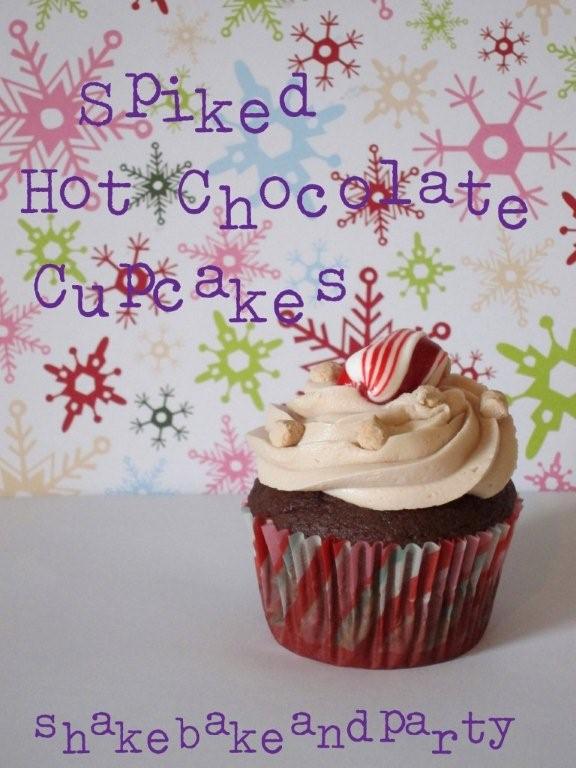 Spiked Hot Chocolate Cupcakes