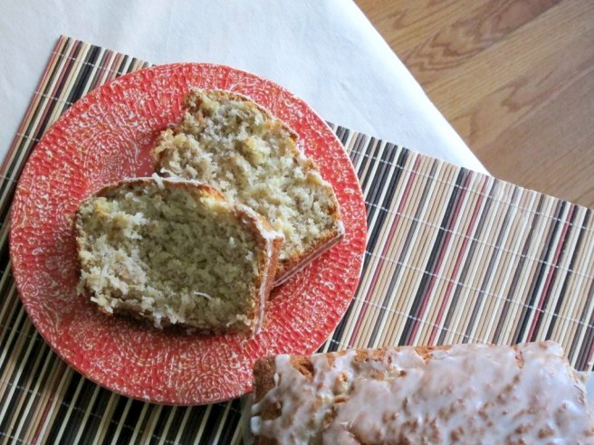 Coconut Banana Bread with Malibu Sundae Glaze