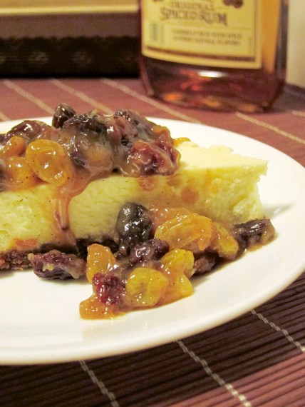 Rum Raisin Goat Cheese Cheesecake