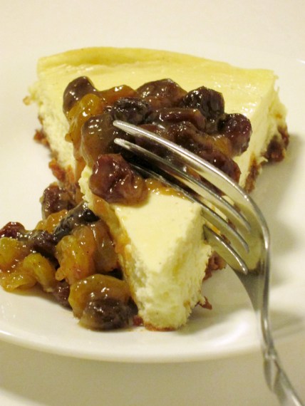 Goat Cheese Cheesecake with Rum Raisins | Shake Bake and Party