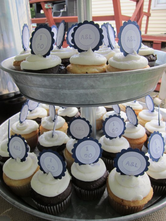 Rustic Wedding Cupcake Display