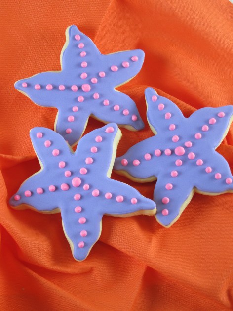 Purple and Pink Starfish Cookies | Shake Bake and Party